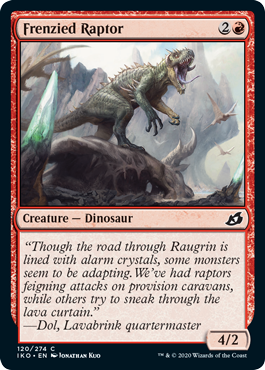 Frenzied Raptor (Ikoria: Lair of Behemoths) Near Mint