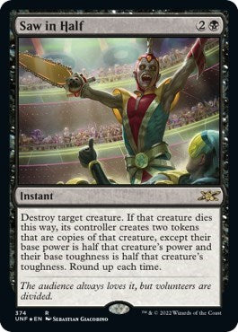 Saw in Half (Galaxy Foil) (Unfinity) Near Mint Foil