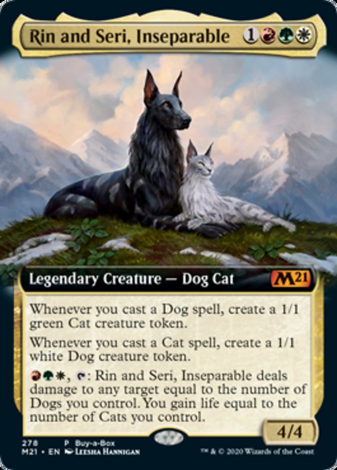 Extended Art Rin and Seri Inseperable BIBB (Magic 2021 Core Set) Medium Play Foil