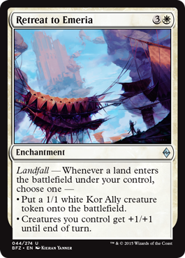 Retreat to Emeria (Battle for Zendikar) Medium Play