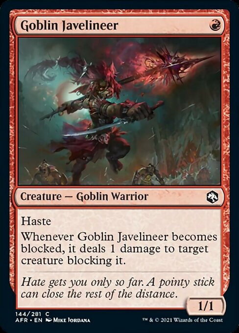 Goblin Javelineer (Adventures in the Forgotten Realms) Light Play Foil