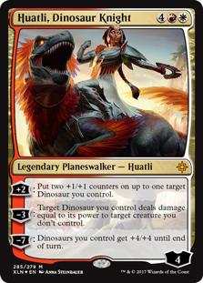 Huatli, Dinosaur Knight (Ixalan) Near Mint Foil