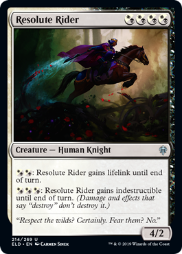 Resolute Rider (Throne of Eldraine) Near Mint