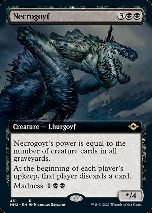Necrogoyf (Extended Art) (Modern Horizons 2) Light Play