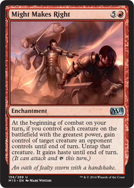 Might Makes Right (Magic 2015 Core Set) Near Mint Foil