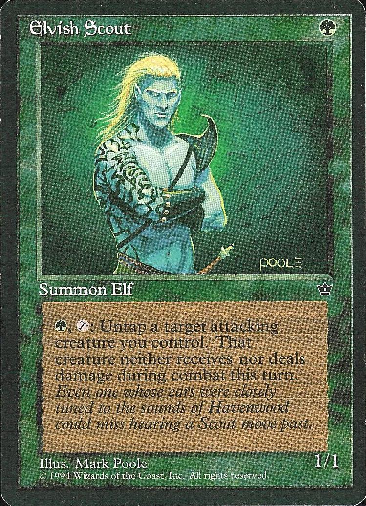 Elvish Scout (1) (Fallen Empires) Medium Play
