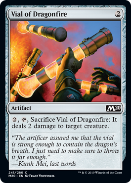Vial of Dragonfire (Magic 2020 Core Set) Medium Play