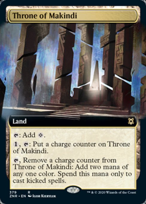Extended Art Throne of Makindi (Zendikar Rising) Near Mint Foil