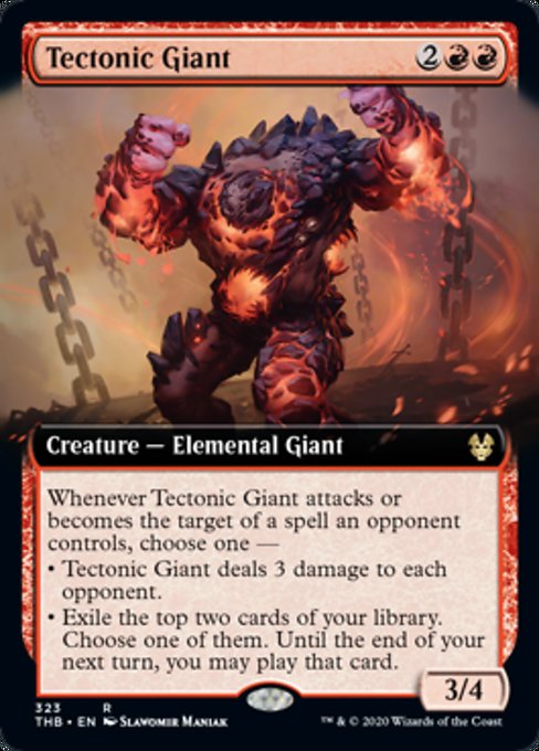 Tectonic Giant (Extended Art) (Theros Beyond Death) Near Mint Foil