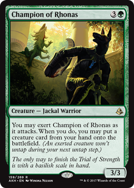 Champion of Rhonas (Amonkhet) Light Play