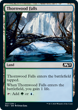 Thornwood Falls (Magic 2021 Core Set) Medium Play Foil