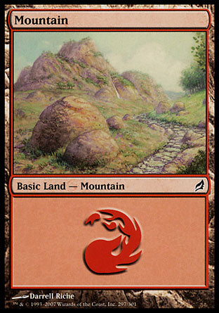 Mountain (297) (Lorwyn) Medium Play Foil