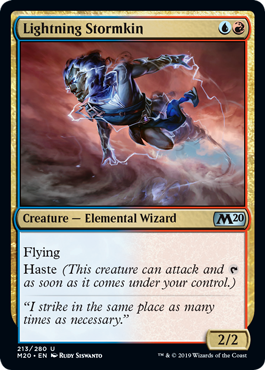 Lightning Stormkin (Magic 2020 Core Set) Medium Play
