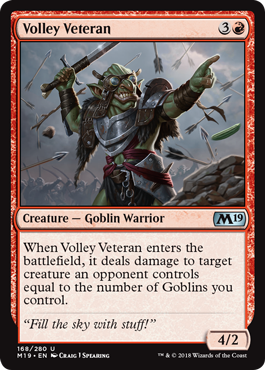 Volley Veteran (Magic 2019 Core Set) Near Mint