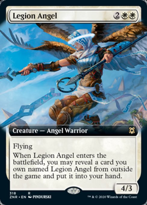 Legion Angel (Extended Art) (Zendikar Rising) Near Mint Foil