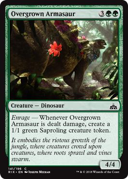 Overgrown Armasaur (Rivals of Ixalan) Near Mint