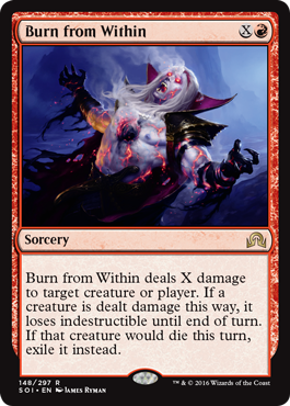 Burn from Within (Shadows Over Innistrad) Medium Play