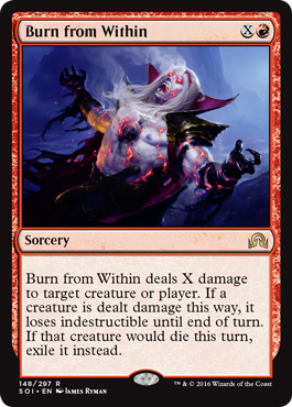 Burn from Within (Shadows Over Innistrad) Near Mint