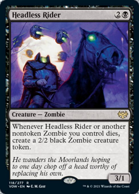 Headless Rider (Innistrad: Crimson Vow) Light Play Foil