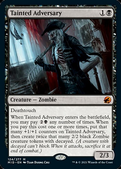 Tainted Adversary (Innistrad: Midnight Hunt) Near Mint Foil