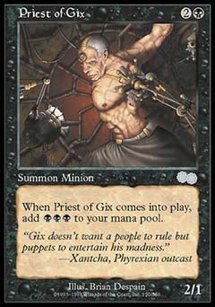 Priest of Gix (Urza's Saga) Light Play