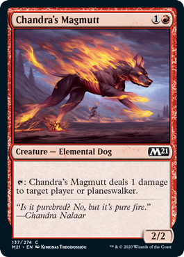 Chandra's Magmutt (Magic 2021 Core Set) Medium Play Foil