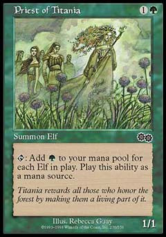Priest of Titania (Urza's Saga) Medium Play