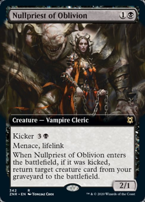 Nullpriest of Oblivion (Extended Art) (Zendikar Rising) Near Mint Foil