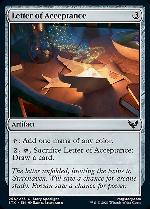 Letter of Acceptance (Strixhaven) Near Mint Foil