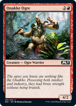 Onakke Ogre (Magic 2021 Core Set) Medium Play