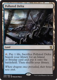 Polluted Delta (Khans of Tarkir) Light Play Foil