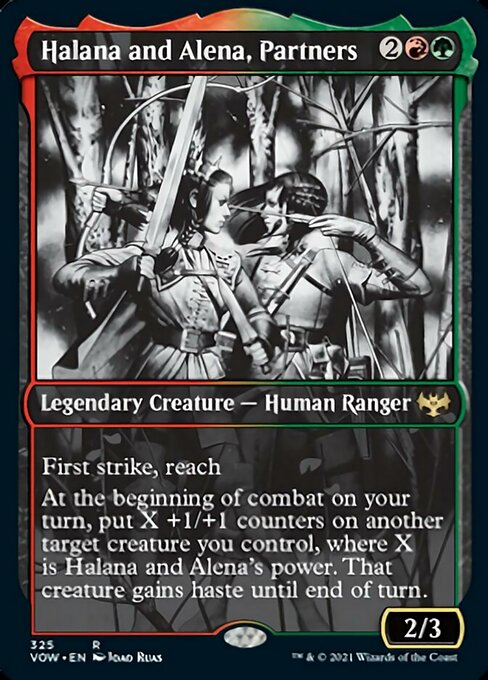 Halana and Alena, Partners (Showcase) (Innistrad: Crimson Vow) Near Mint Foil