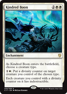 Kindred Boon (Commander 2017) Light Play