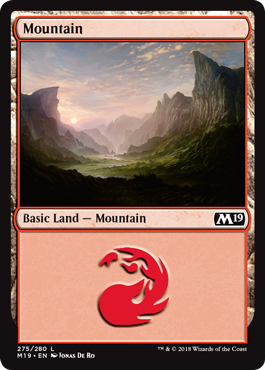 Mountain (275) (Magic 2019 Core Set) Near Mint