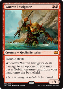 Warren Instigator (Duel Decks: Merfolk vs Goblins) Near Mint Foil