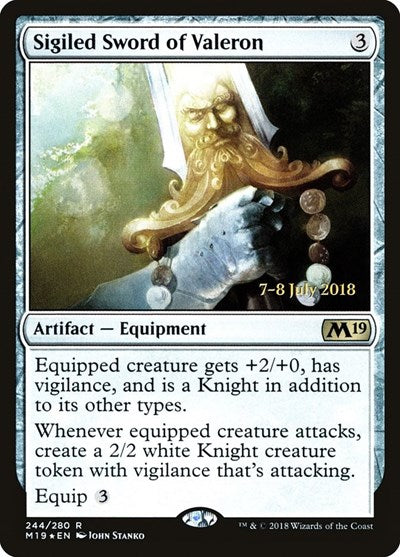 Sigiled Sword of Valeron (Promos: Prerelease Cards) Medium Play Foil