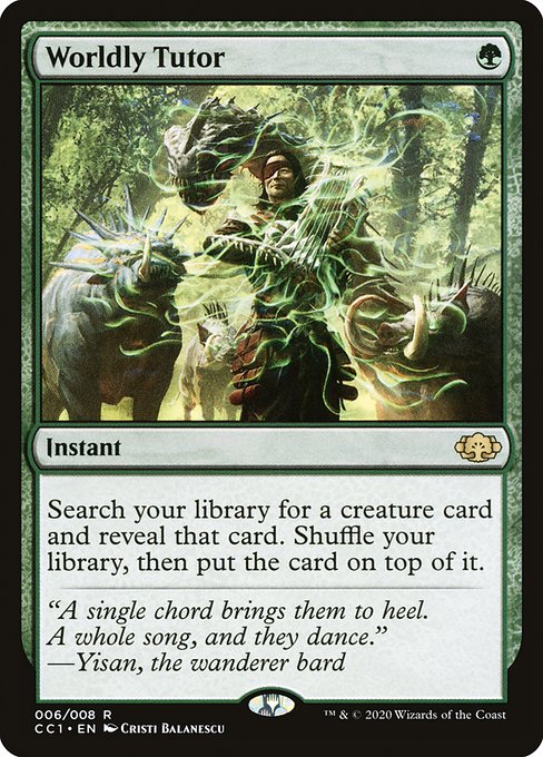 Worldly Tutor (Commander Collection: Green) Near Mint