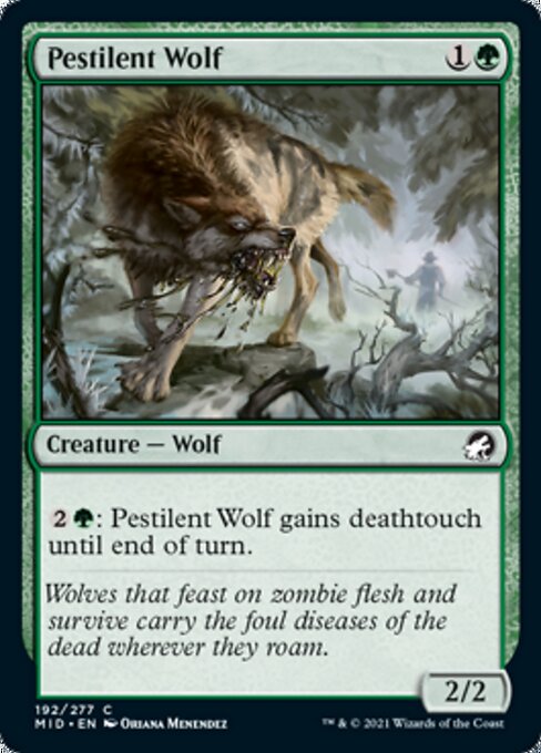 Pestilent Wolf (Innistrad: Midnight Hunt) Near Mint