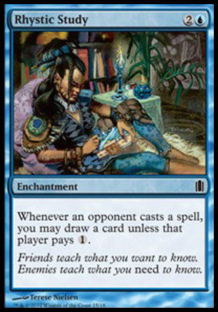 Rhystic Study (Commander's Arsenal) Near Mint Foil