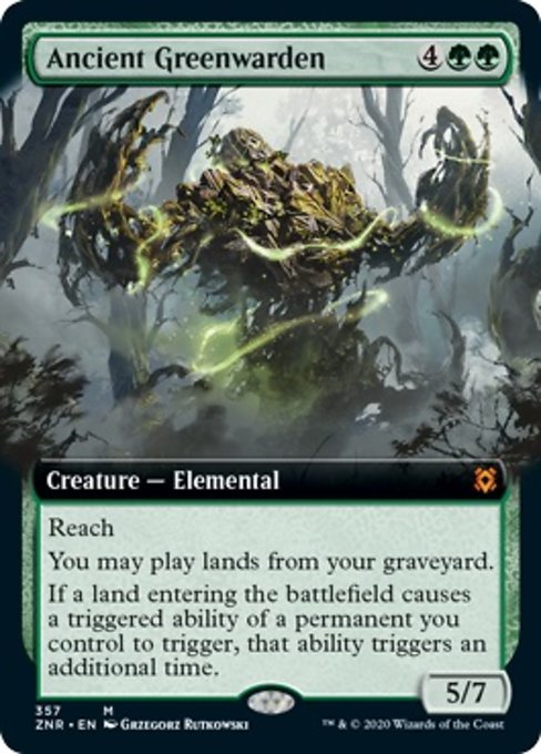 Extended Art Ancient Greenwarden (Zendikar Rising) Near Mint Foil