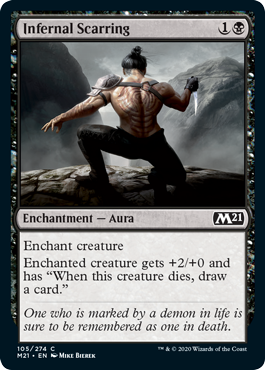 Infernal Scarring (Magic 2021 Core Set) Light Play