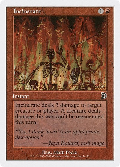 Incinerate (Promos: Deckmasters Garfield vs Finkel) Medium Play Foil