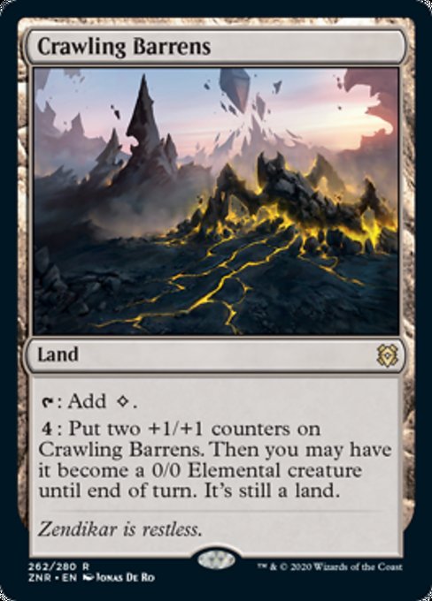 Crawling Barrens (Zendikar Rising) Medium Play