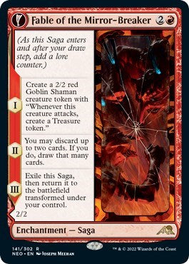 Fable of the Mirror-Breaker (Kamigawa: Neon Dynasty) Light Play Foil