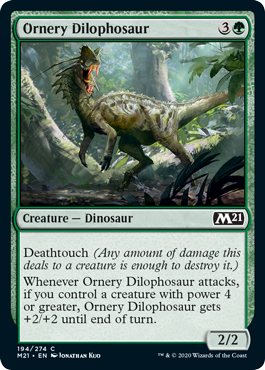 Ornery Dilophosaur (Magic 2021 Core Set) Near Mint