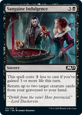 Sanguine Indulgence (Magic 2021 Core Set) Light Play