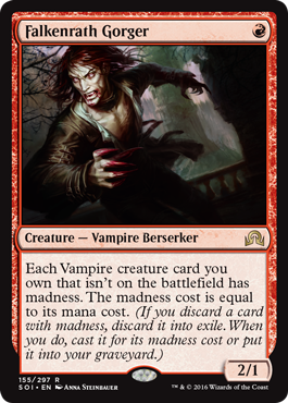 Falkenrath Gorger (Shadows Over Innistrad) Medium Play Foil