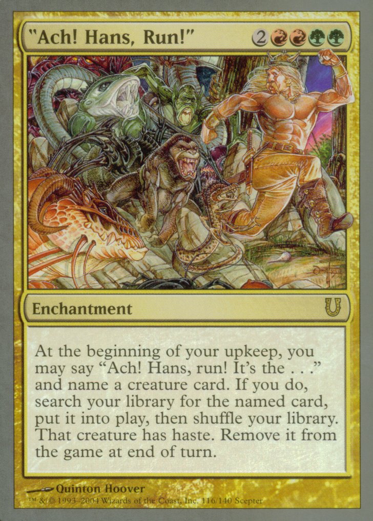 Ach!  Hans, Run! (Unhinged) Near Mint