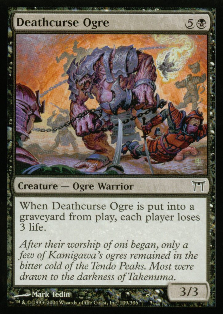 Deathcurse Ogre (Champions of Kamigawa) Medium Play Foil