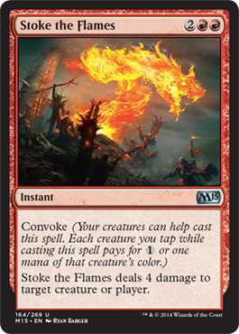 Stoke the Flames (Magic 2015 Core Set) Light Play Foil